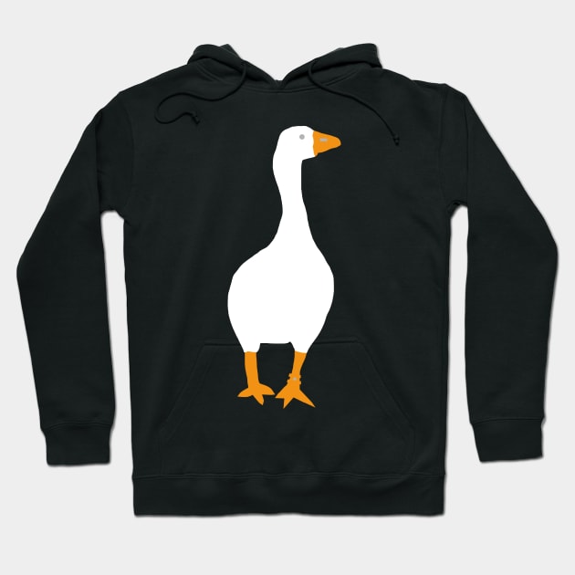 Minimal Abstract White Goose Gamer Hoodie by ellenhenryart